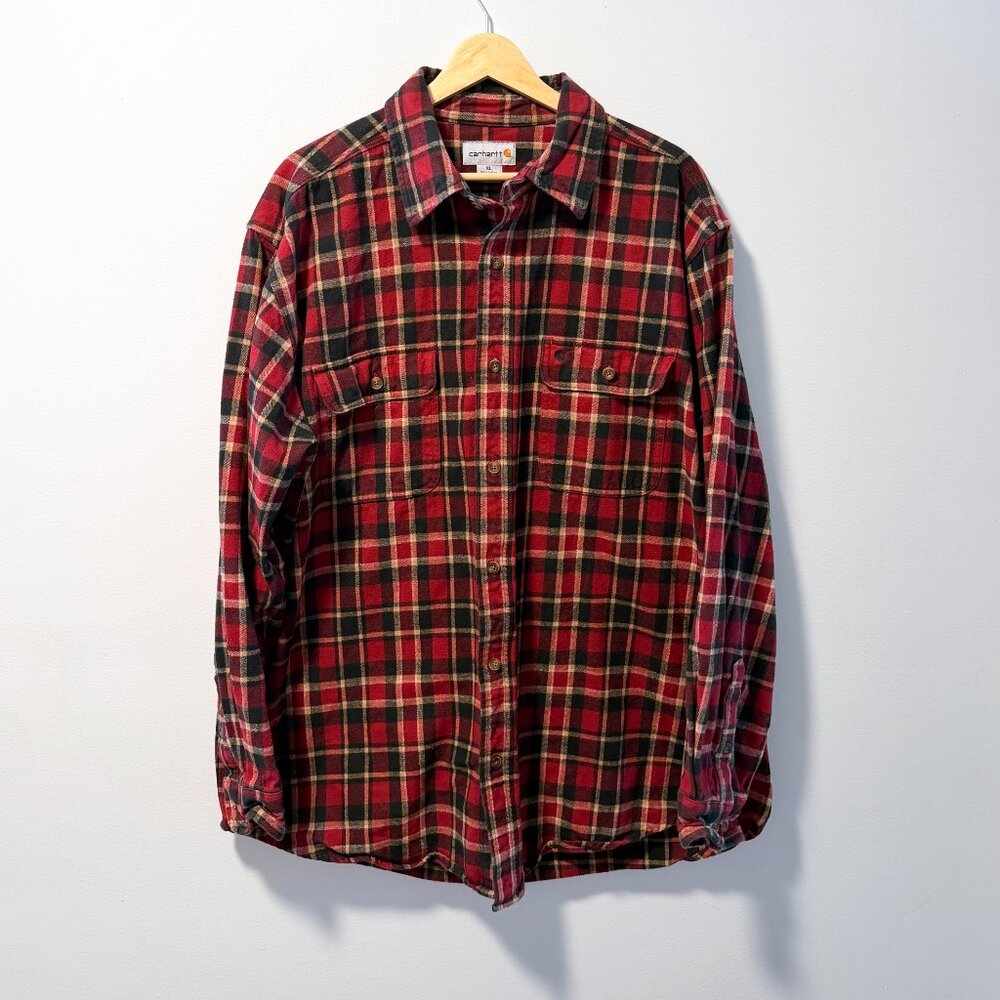 Carhartt Red Plaid Hubbard Heavyweight Flannel - XL
